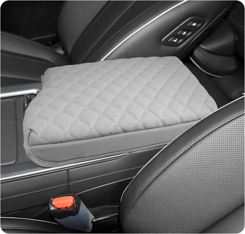 LUWU 2025 Palisade Center Console Cover Compatible with 2020-2024 2025 Palisade Accessories Armrest Cover Center Console Pad Armrest Console Cover (Thick Off-White) - Image 1